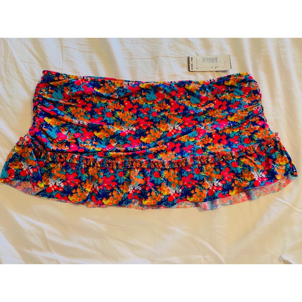 Kenneth Cole ruched floral bikini bottom